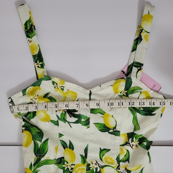 Anthropologie Avec Les Filles Lemon Sleeveless Preppy Coastal Cottagecore Dress - Picture 7 of 11